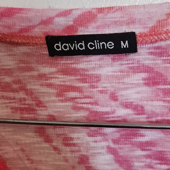 David Cline Pink and White Tie-Dye Top - Picture 3 of 4